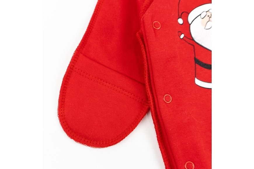 Чоловічок ясельний Santa з начісом новорічний з принтом Санти d354-61-56 фото