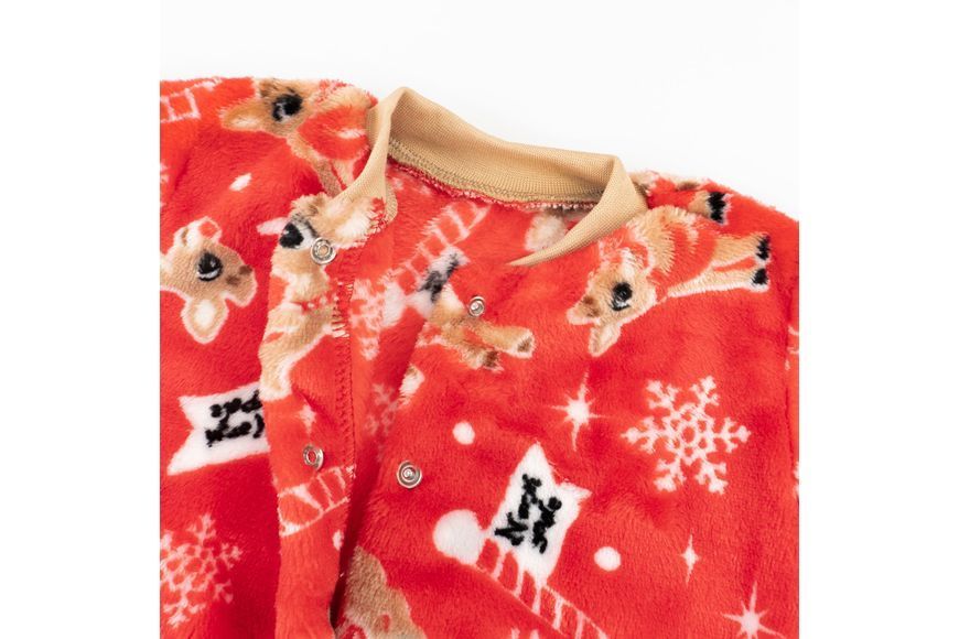 Комбинезон теплый для малышей на кнопочке с оленями Christmas fawn d424-1-56 фото