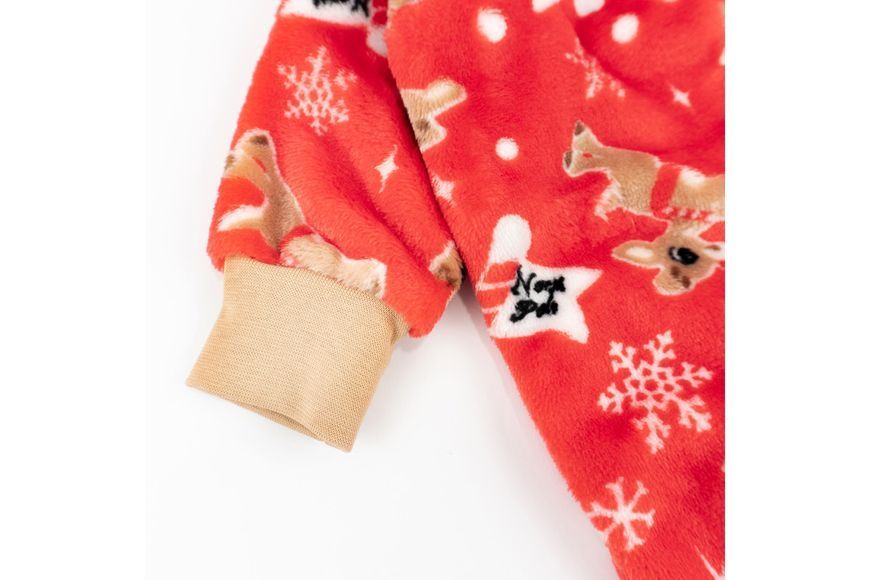 Комбинезон теплый для малышей на кнопочке с оленями Christmas fawn d424-1-56 фото