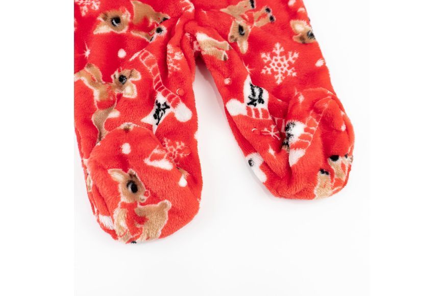 Комбинезон теплый для малышей на кнопочке с оленями Christmas fawn d424-1-56 фото