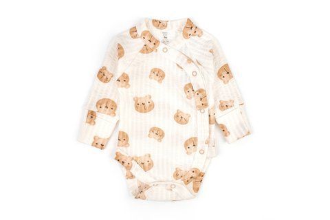 Боді для малюків довгі рукави застібка кнопки Bears 904102-56 фото