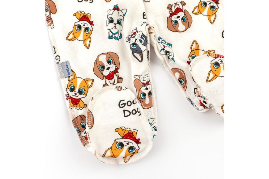 Человечек для младенцев с собачками Pets d973дм-у-62 фото