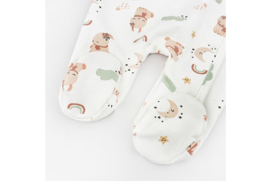 Человечек для малышей с начесом диагональная застежка Bunnies 300222-56 фото