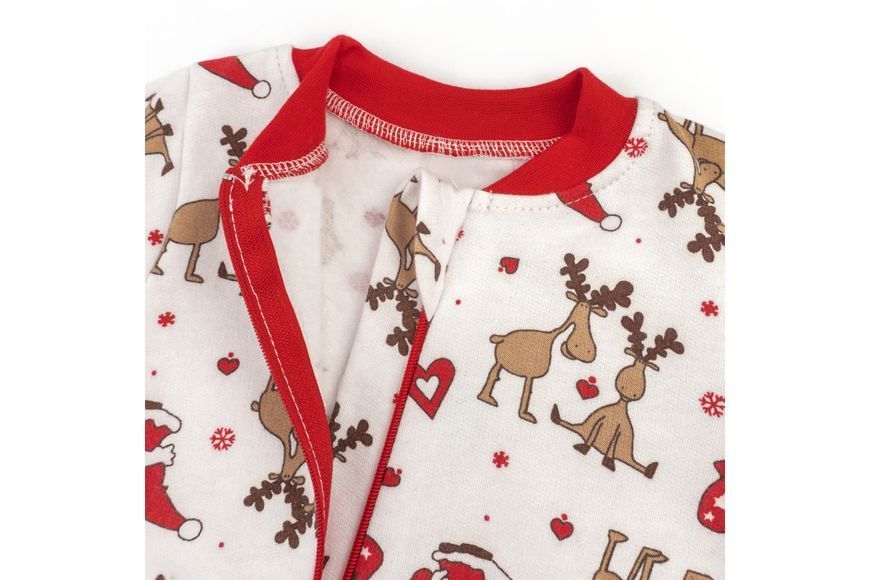 Человечек на молнии Christmas reindeer двунитка с начесом 300813-68 фото