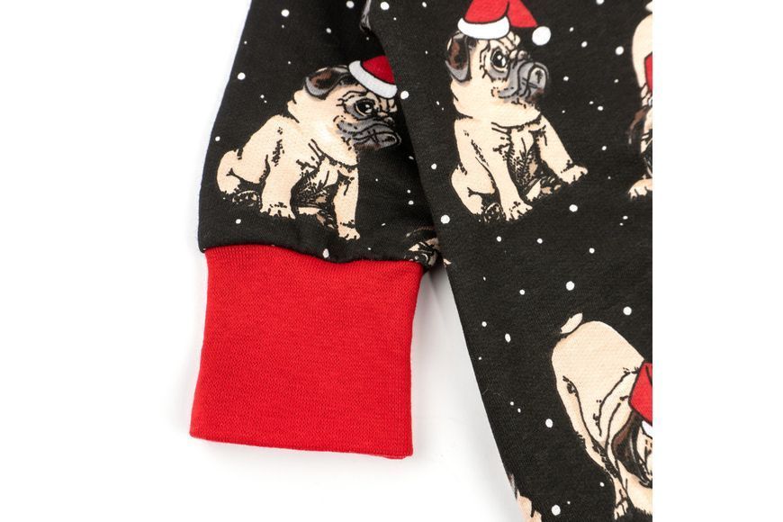 Сліп на блискавці дитячий Christmas pug d320-4мпс-чн-68 фото