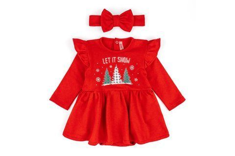 Боди-платье для девочки Let it snow двунитка с начесом 332186-68 фото