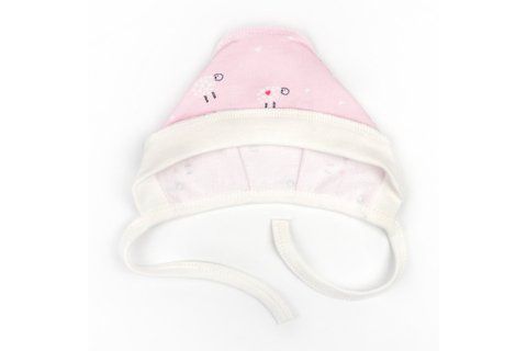 Чепчик для дівчинки на завʼязках Curly Cute футер 312120-38 фото