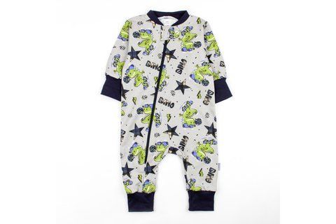 Человечек на молнии из футера Active Dino d320-4дн-ск-68 фото