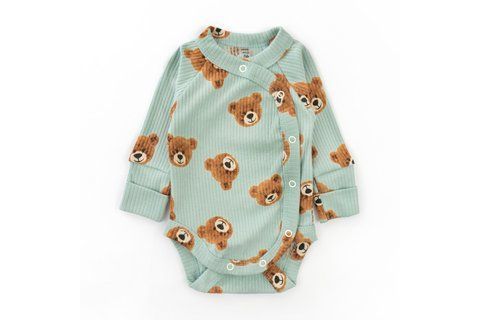 Боді для немовлят з довгим рукавом із ведмедиками Cute bear 904114-62 фото