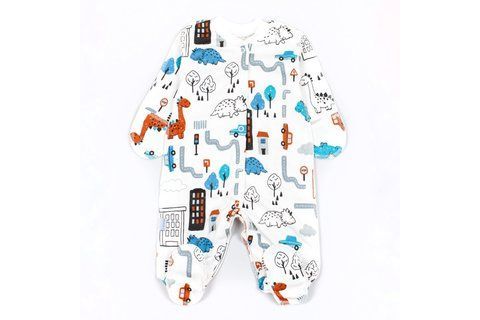 Чоловічок інтерлок з принтом 0-3м Dino in town (56 см) d973дн-ст-56 фото