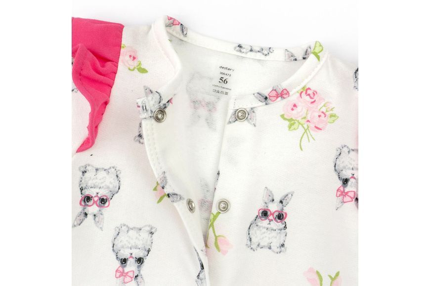 Чоловічок для дівчинки на кнопках з крильцями та пов'язкою Cute Bunny 300472-56 фото