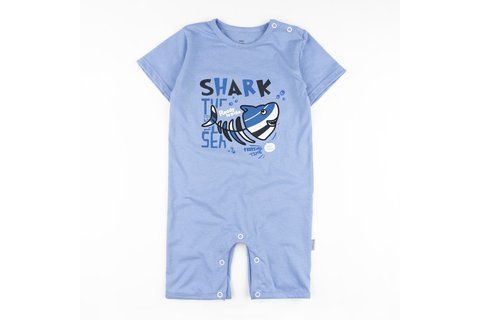 Песочник однотонный с принтом на кнопках Shark (86 см) d145ш-гб-86 фото