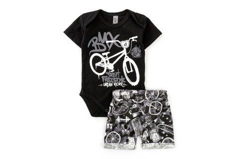 Комплект ясельний для хлопчика боді та шорти BMX d128-1бмх-чн-68 фото