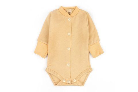 Боди для новорожденных однотонный Sandy Beach футер d304бж-56 фото