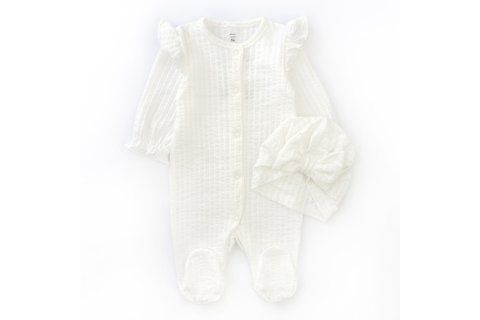 Комплект человечек с шапочкой для девочки Pure (68 см) 900515-68 фото