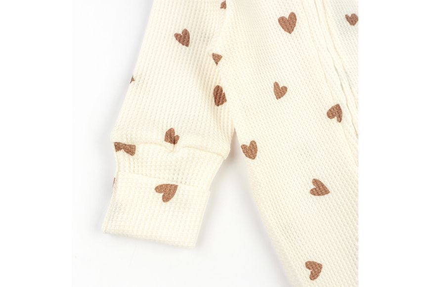 Чоловічок для немовлят на блискавці з сердечками Coffee hearts 900324-68 фото
