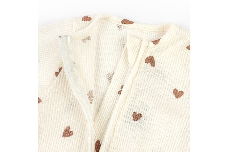Чоловічок для немовлят на блискавці з сердечками Coffee hearts 900324-68 фото