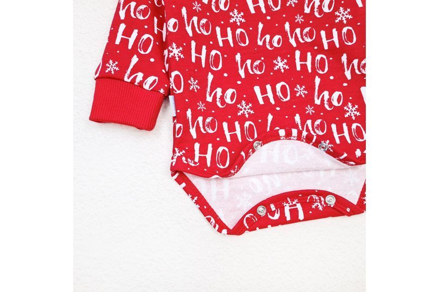 Дитячий боді з високою горловиною та начісом Christmas Ho-ho-ho d329хх-нгтг-68 фото
