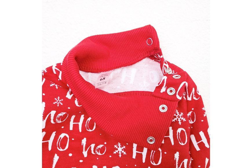 Дитячий боді з високою горловиною та начісом Christmas Ho-ho-ho d329хх-нгтг-68 фото