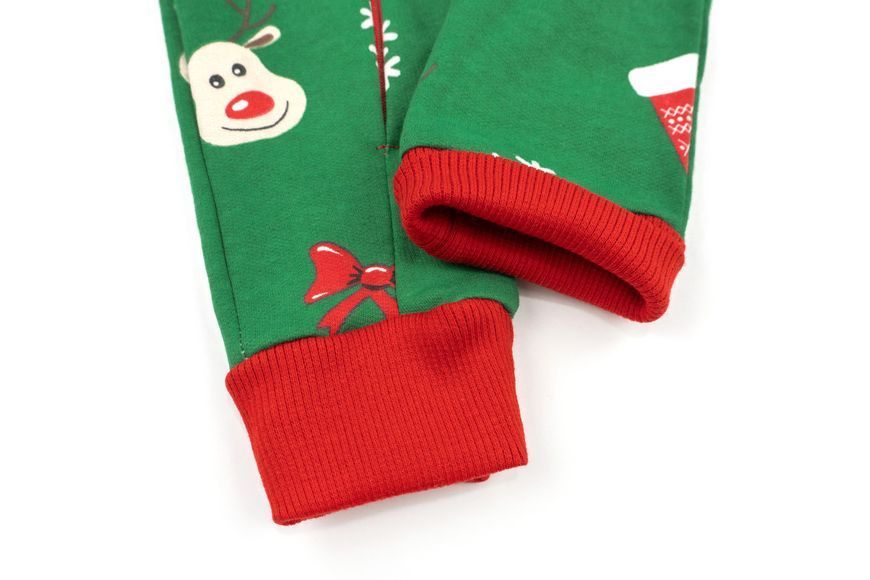 Комбінезон для новонароджених на блискавці футер Christmas Rudolph 300891-68 фото