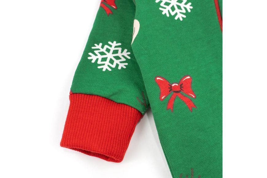 Комбінезон для новонароджених на блискавці футер Christmas Rudolph 300891-68 фото