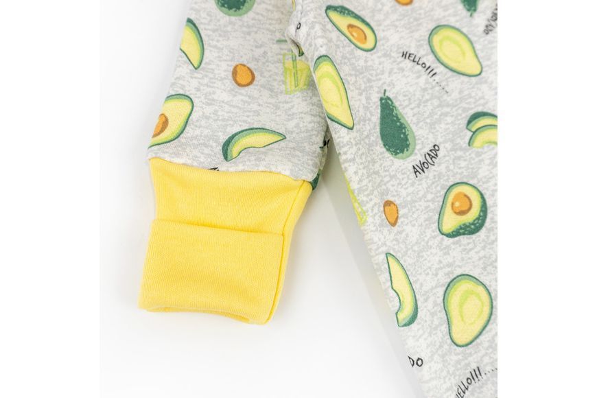 Человечек начесной для малышей на молнии с авокадо Avocado 300323-56 фото